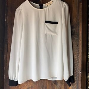 Balck and white blouse!